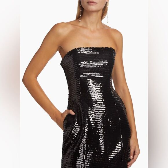 A.L.C. Elsie Strapless Paillette Sequin Minidress size 8 - Picture 4 of 15